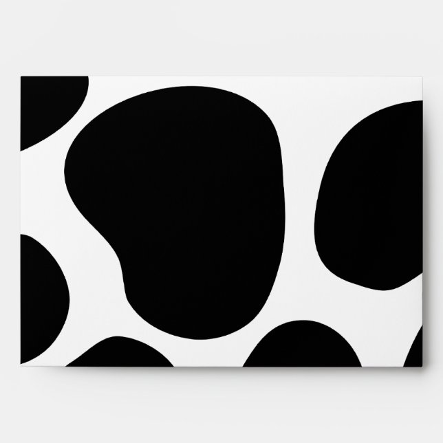 Black and White Cow Print Pattern. Envelope (Front)