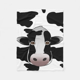Black and white Cow Print Pattern Fleece Blanket