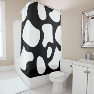 Black and White Cow Print Shower Curtain