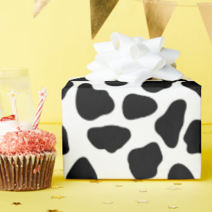 Black And White Cow Print Wrapping Paper
