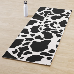 Black and White Cow Print Yoga Mat