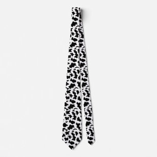 Black and White Cow Prints Tie