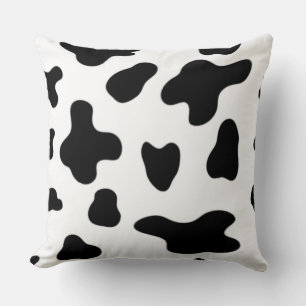 Black and White Cow Skin Pattern Cushion