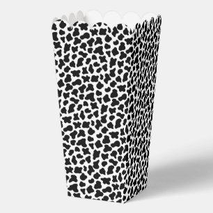 Black and white cow skin pattern favour box