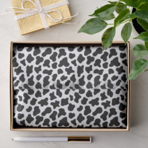 Black and white cow skin pattern tissue paper