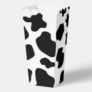 Black and white cow spots custom popcorn favour box