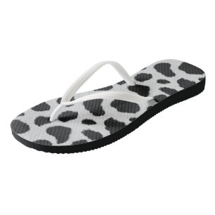 Black and white cow spots pattern fur texture thongs