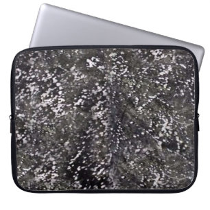 Black and White Cowhide Country Western Laptop Sleeve