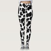 Black and White Cowhide Cow Hide Patterned