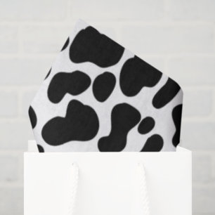 Black and White Cowhide Cow's Hide Patterned Tissue Paper