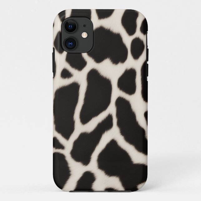 Black and white cowhide pattern Case-Mate iPhone case (Back)