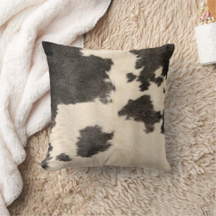 Black and White Cowhide Print, Farmhouse decor  Cushion