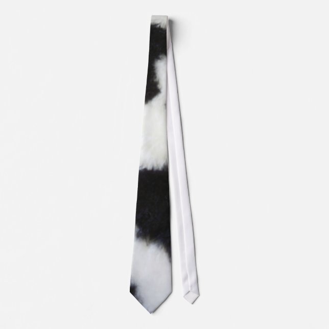 black and white cowhide tie (Front)