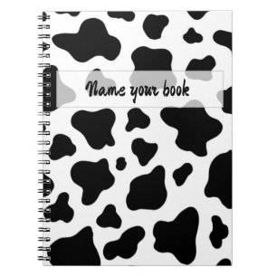Black and white cowhide trendy rustic farm notebook
