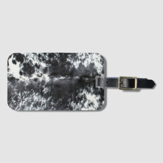 Black and White Cowhide vintage Print Luggage Tag
