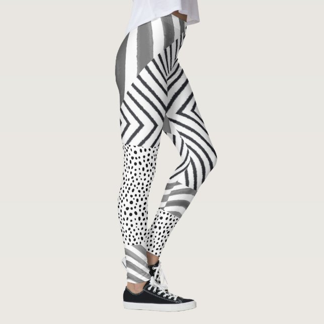 black and white crazy leggings (Right)