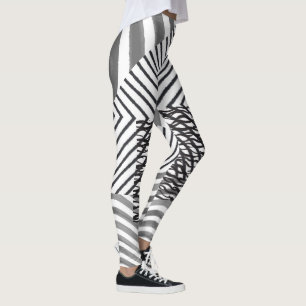 black and white crazy leggings