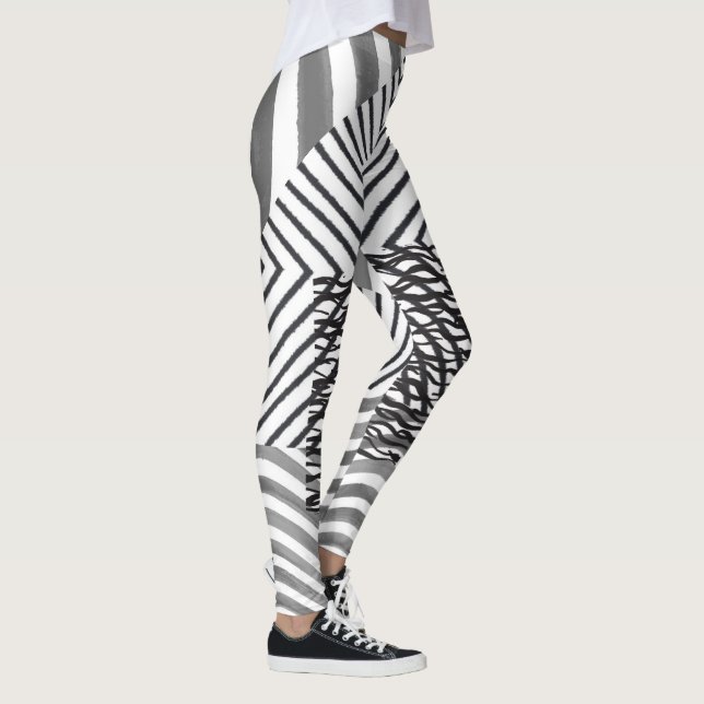 black and white crazy leggings (Right)