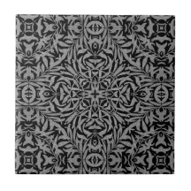 Black and white cross design tile