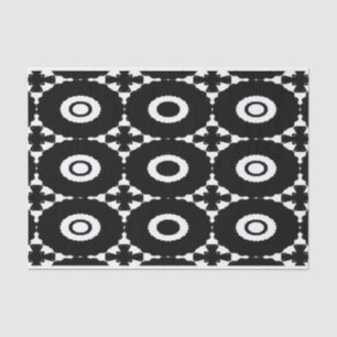 Black and White Crosses and Circles tissue paper