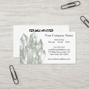 Black and White Crystals Salon Spa Business Card
