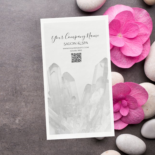 Black and White Crystals Salon Spa Napkin (Creator Uploaded)