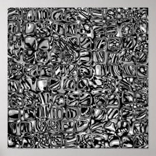 Black And White Cubes Poster