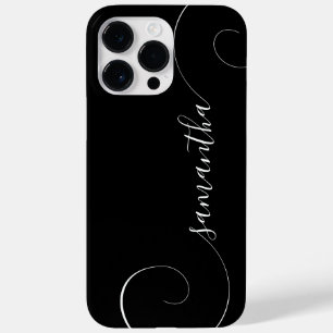 Black and White Curly Signature Case-Mate iPhone 14 Pro Max Case