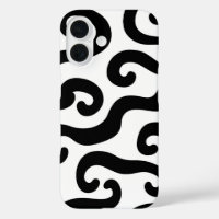 Black And White curved lines
