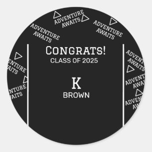 Black and White Custom Classic Round Sticker