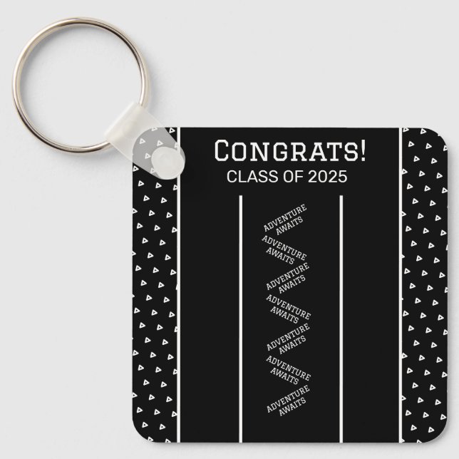 Black and White Custom Keychain (Front)