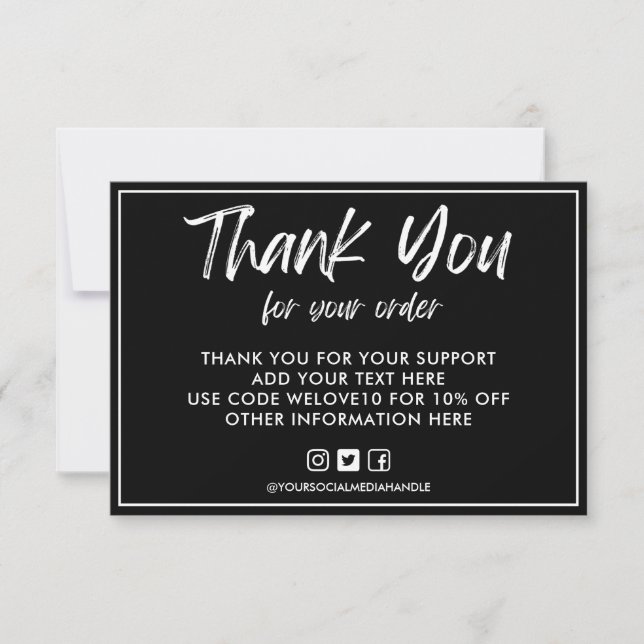 Black and White Custom logo Media Insert (Front)