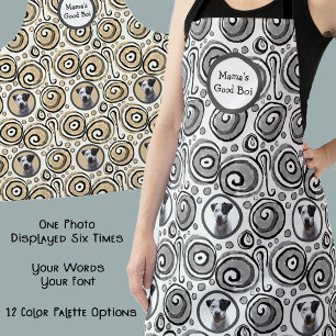 Black and White Custom-made Photo for Mum Dog Apron