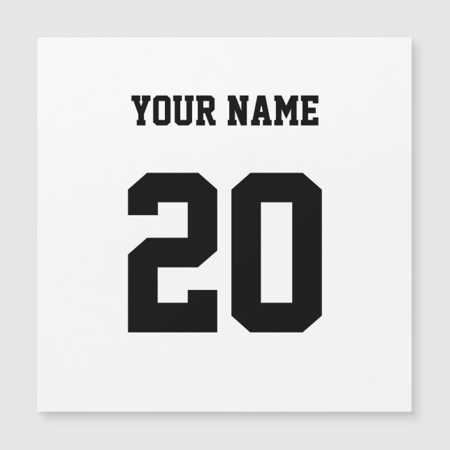 Black and White Custom Number and Name (Front)