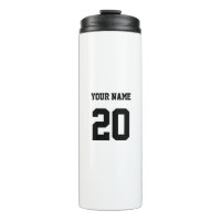 Black and White Custom Number and Name