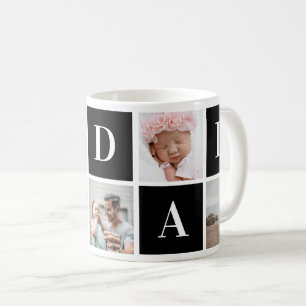 Black and White Custom Photo I Love Dad Mug