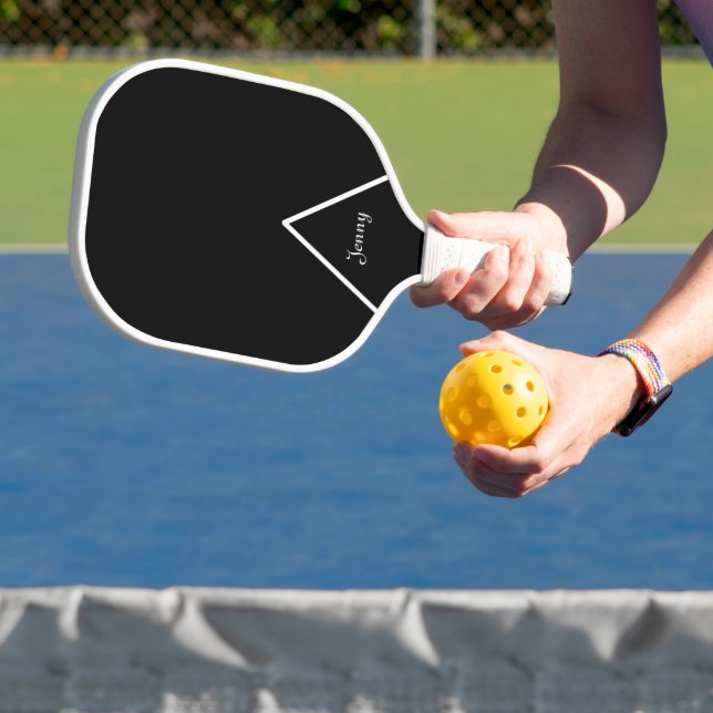 Black and White Custom Pickleball Paddle (Insitu)