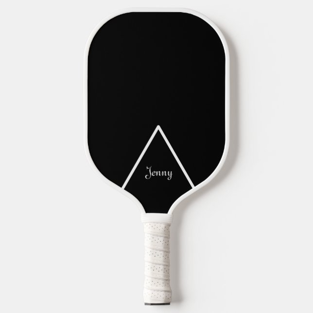 Black and White Custom Pickleball Paddle (Front)