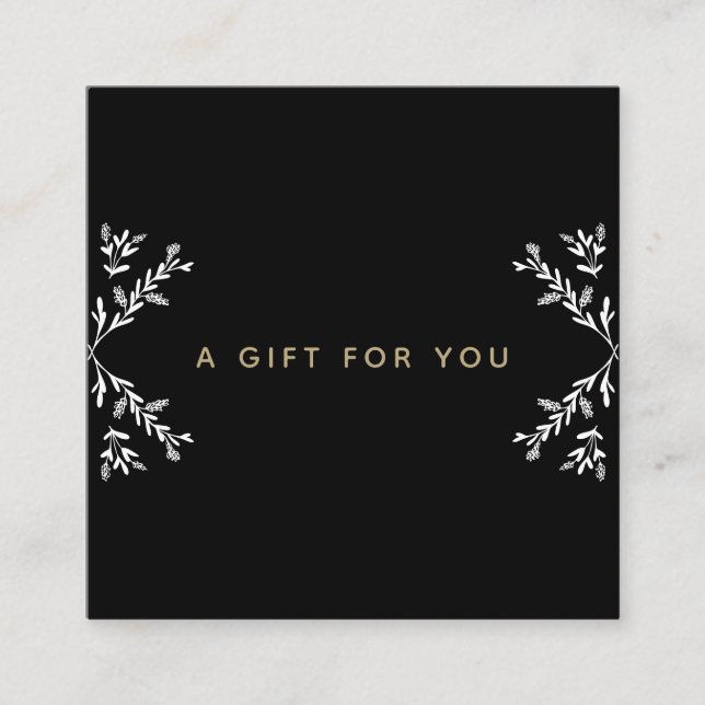 Black and White  Customer Appreciation   Discount Card (Front)