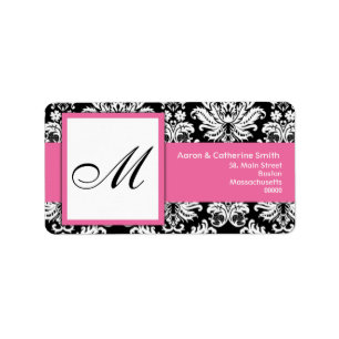 Black and White Customisable Address Labels
