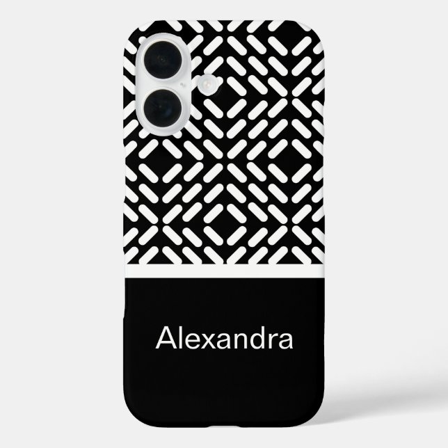 Black and white cylinder pattern Case-Mate iPhone case (Back)