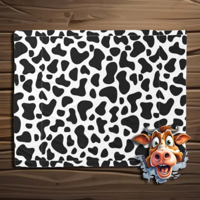   black and white dairy cow fleece blanket (Creator Uploaded)