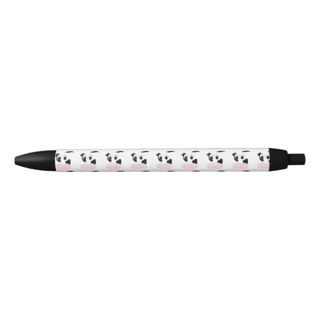 Black and White Dairy Cow or Bovine's face Ink Pen (Front)