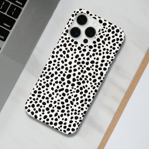 Black and White Dalmatian Dog Abstract Pattern iPhone 16 Pro Max Case