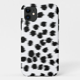 Black and White Dalmatian Print Pattern. iPhone 11 Case