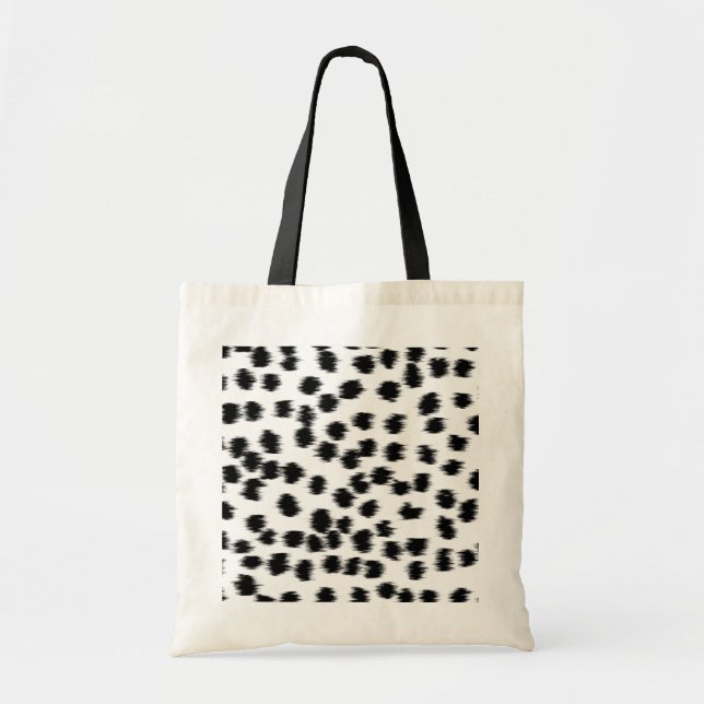 Black and White Dalmatian Print Pattern. Tote Bag (Front)