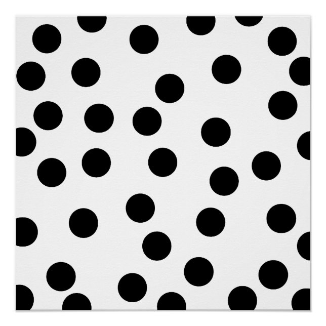 black_and_white_dalmatian_spot_pattern poster (Front)