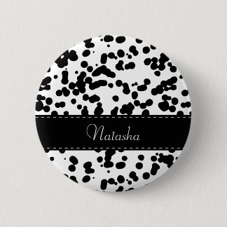 Black and White Dalmatian Spots 6 Cm Round Badge