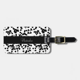 Black and White Dalmatian Spots Luggage Tag