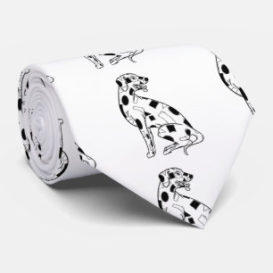 Black and white Dalmatian Tie